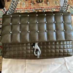 NWT Rebecca Minkoff Edie Square Crossbody With Studs in seaweed